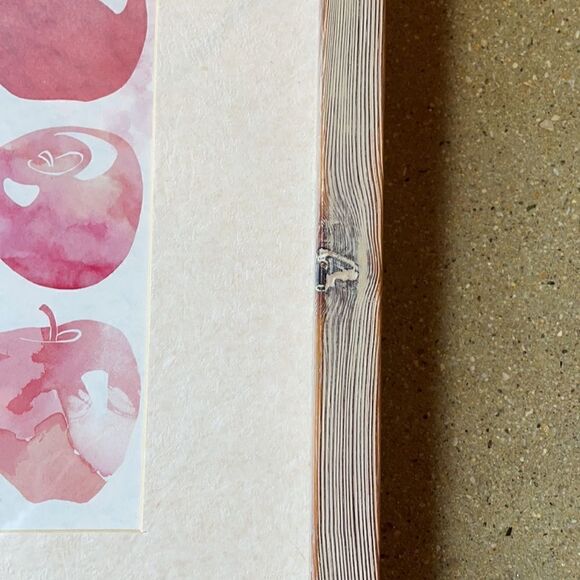 Multicolored Apple Print Watercolor Medium Print is Framed and Matted - Picture 7 of 15